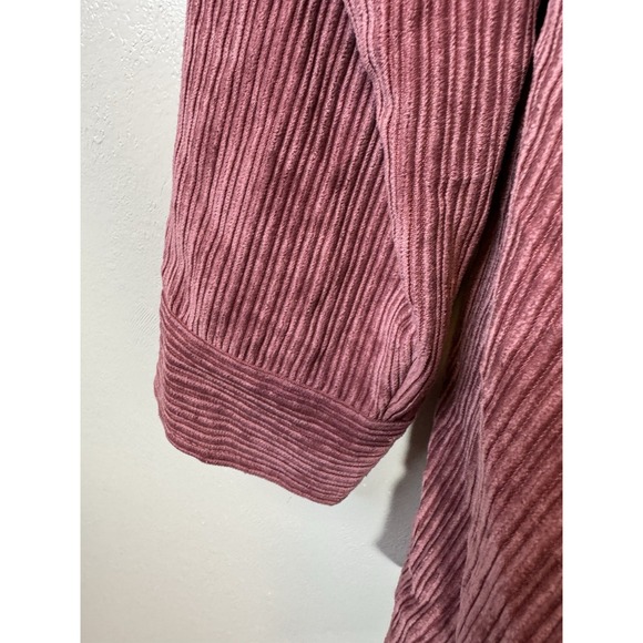 CJ Banks Plus Size Mauve Corduroy Button Up Blouse Size 3X (Generous) - Picture 4 of 7